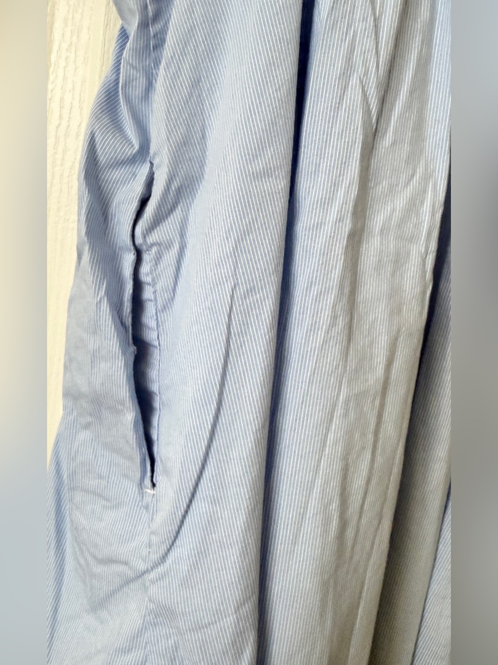 Draper James Blue Stripe Embroidered Ruffle Strap Smocked Sundress XL - Picture 4 of 7